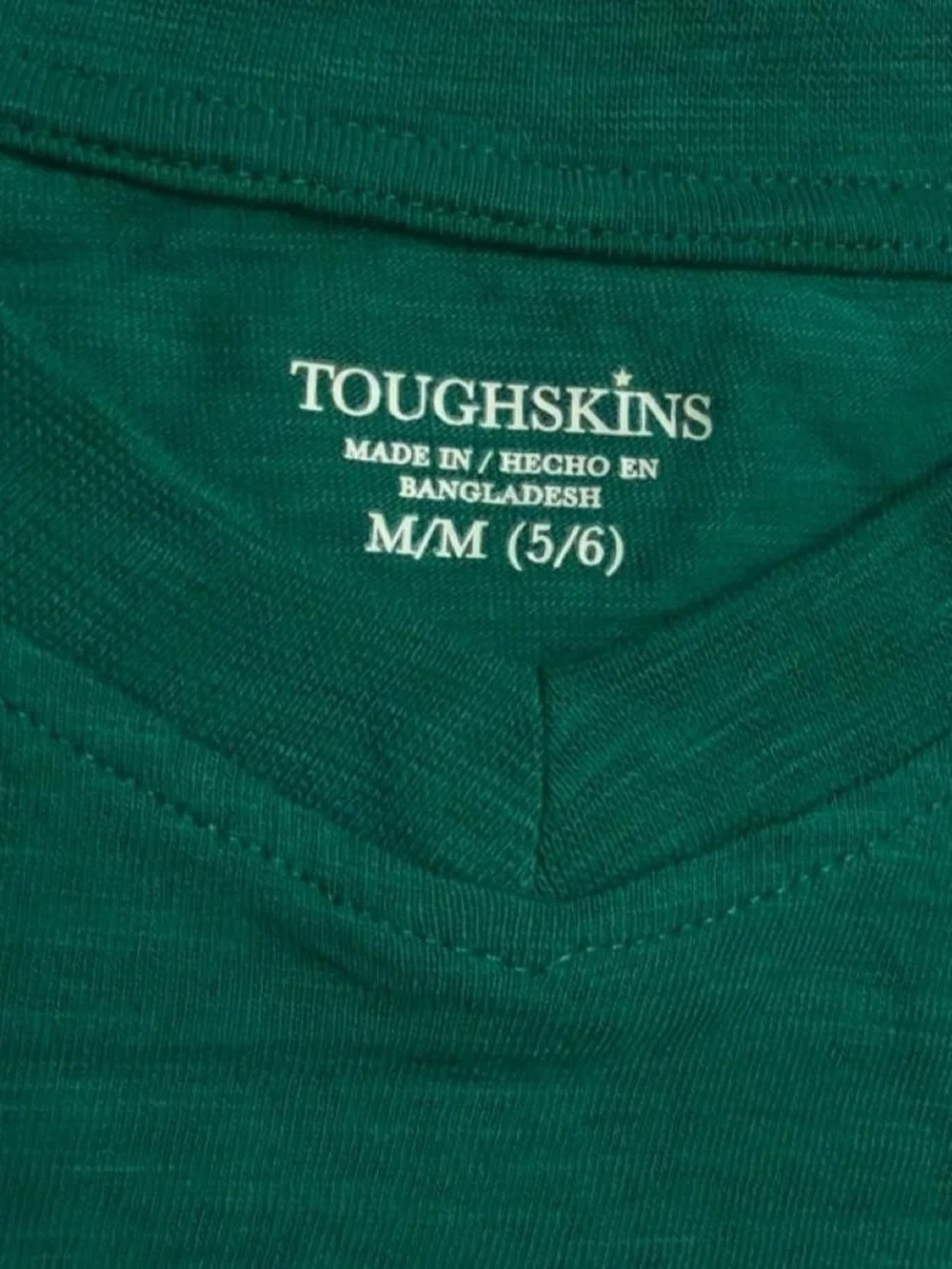 Toughskins Boy’s Green V-Neck Short Sleeve Pocket Tee